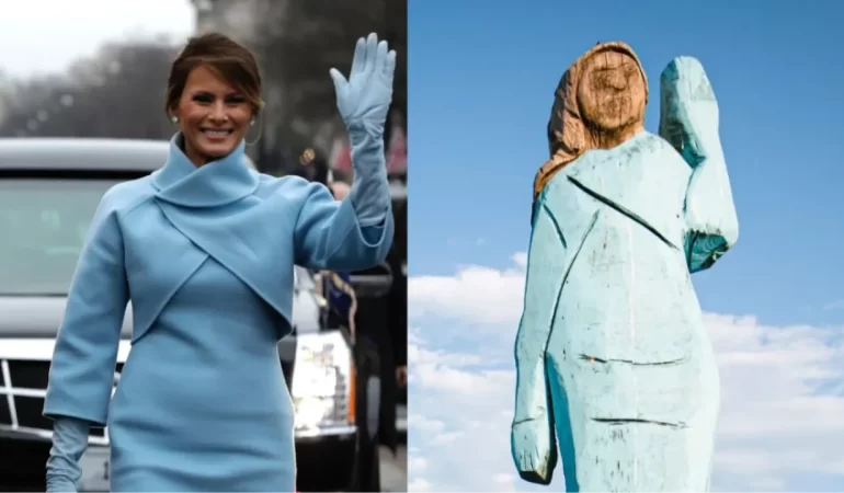 MELANIA TRUMP’IN SLOVENYA’DAKİ BRONZ HEYKELİ ÇALINDI!
