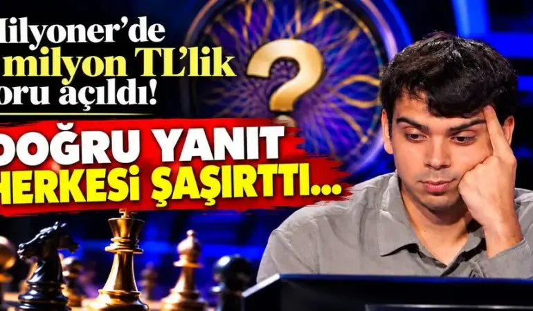 Kim Milyoner Olmak İster’de 1 Milyon TL’lik Soru Şoke Etti! Yanlış Cevap 700 Bin TL Kaybettirdi
