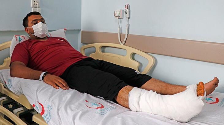 Orman yangınında ayak bileği kırılan Azerbaycanlı itfaiyeci ameliyat edildi