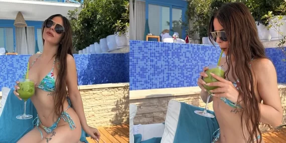 SİMGE SAĞIN’DAN CESUR BİKİNİ POZU SOSYAL MEDYAYI SALLADI!