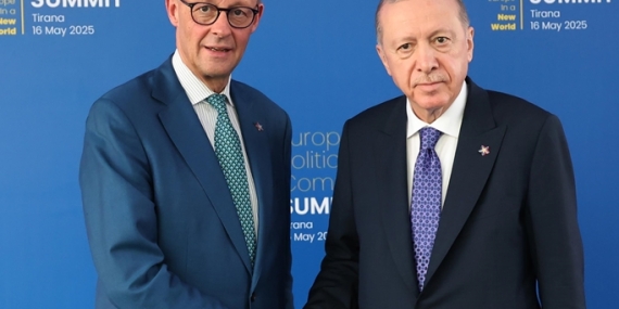 CUMHURBAŞKANI ERDOĞAN, ALMANYA BAŞBAKANI MERZ İLE GÖRÜŞTÜ