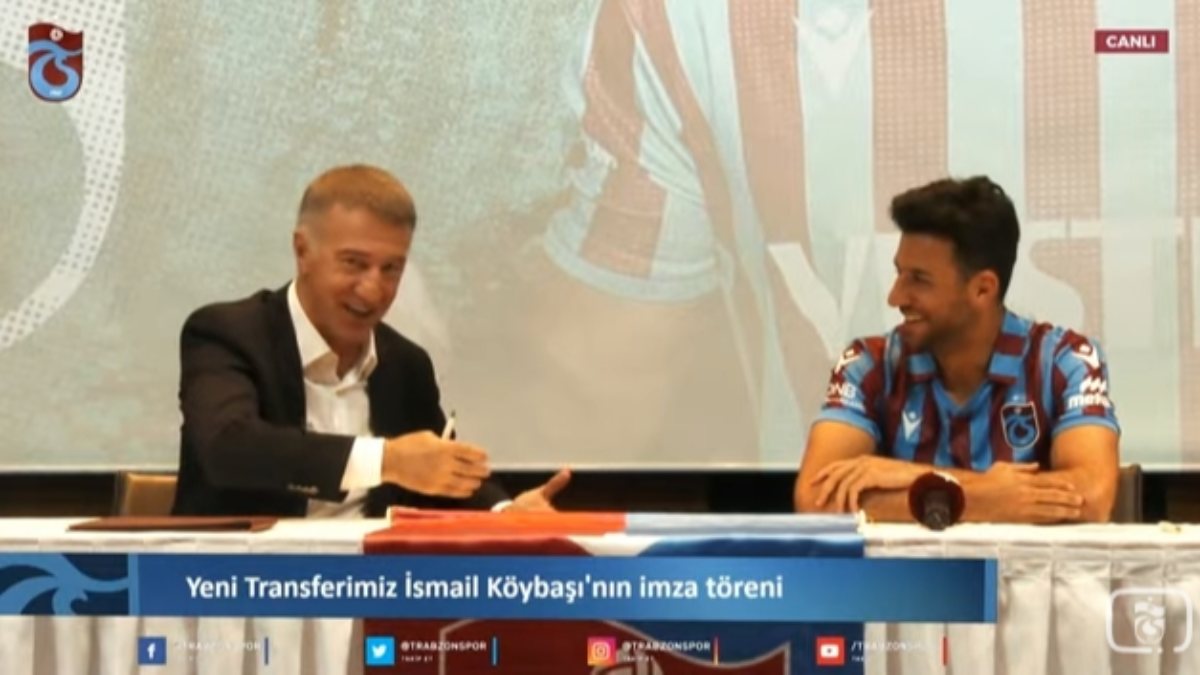 Trabzonspor’da İsmail Köybaşı’ya imza töreni düzenlendi